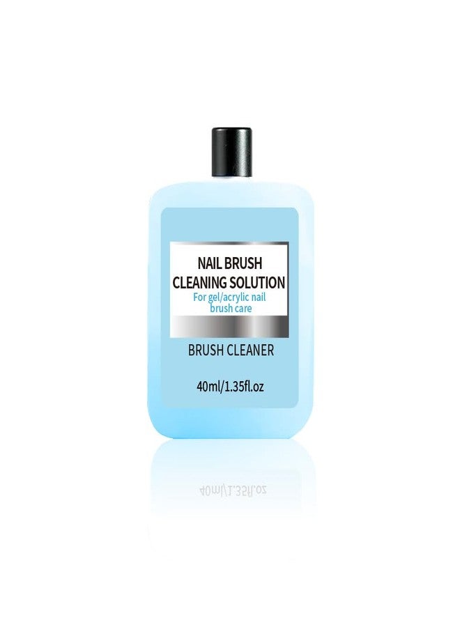 SULLMAR Nail Brush Cleaner 40ml Cleaner Efficient Nail Cleaner for Acrylic Nails Professional Brush Cleaner for acrylic Clean and Maintain Your Nail Brushes with Cleaning Solution - Image 1